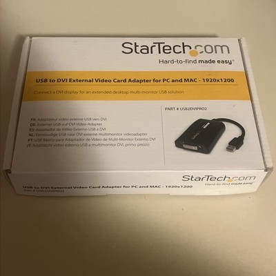 StarTech.com USB2DVIPRO2 USB to DVI External Video Card Adapter *NEW*