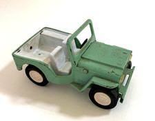 Vintage 1960s JEEP Light Mint Green White Jeep Runabout By TONKA
