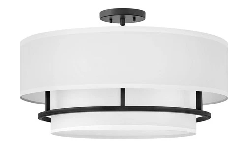 Hinkley Graham 23" Wide Modern White and Black 4-Light Ceiling Light - Picture 3 of 8