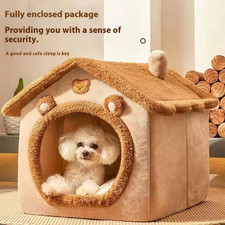 Dog House Kennel Pet Dog Cat Bed for Small Dogs Winter Warm Plush Cat Bed Nest..