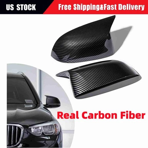 Real Carbon Fiber Mirror Cover Caps Replace For BMW X3 X4 X5 X6 X7 G01 G05 G07