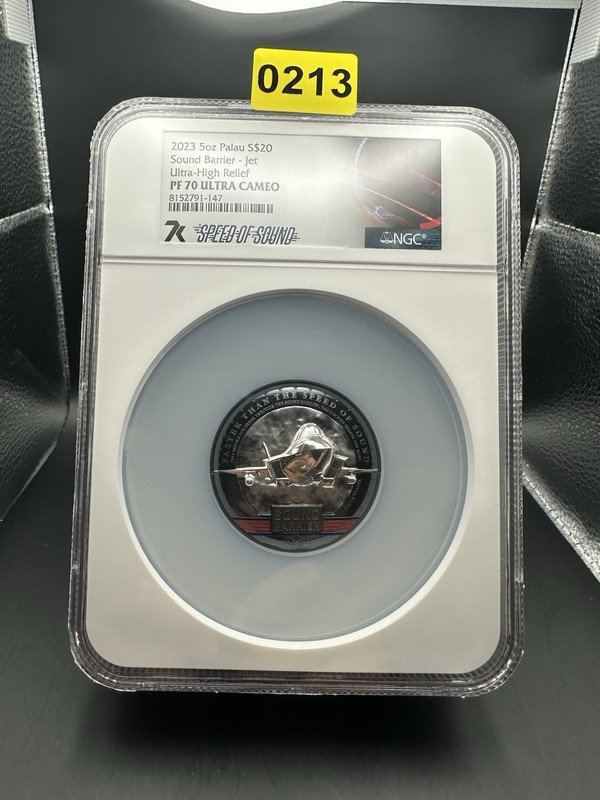 2023 Palau 5oz Silver Sound Barrier Jet NGC PF70 Ultra Cameo S$20 Coin
