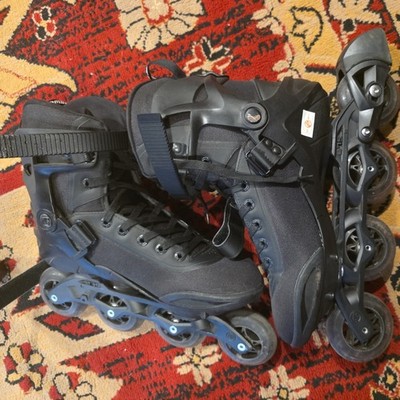 Powerslide Phuzion Radon 80 Men s 11 Skates Black MINT CONDITION & NO ODOR !!!!!