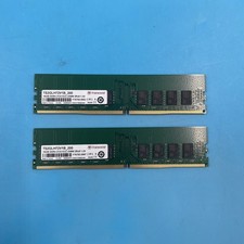 LOT OF 2 Transcend 16GB PC4-17000 DDR4-2133 2Rx8 DIMM Desktop RAM ECC Memory