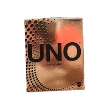 2025 Mattel UNO GOLD Edition Card Game - Premium GOLD Foil Cards - New