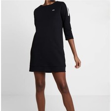 Lacoste Women's Black Sweatshirt Dress Chic Luxury Sz 38 US 6 Medium Casual