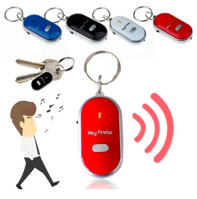 Mini Anti-Verloren Schlüsselfinder LED Lampe Pfeife Key Finder Schlüsselanhäng