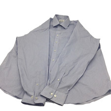 CALVIN KLEIN Men  s Wrinkle Free Fresh Shirt,Blue, XL 17-17.5, 36/37 