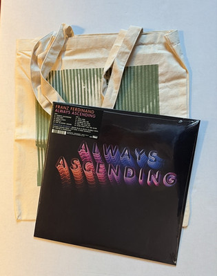 Franz Ferdinand Always Ascending, limited ed. blue & white vinyl, tote bag MINT