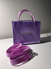NEW Brandon Blackwood, End Systemic Racism Mini Tote Purple Shine Nylon Canvas