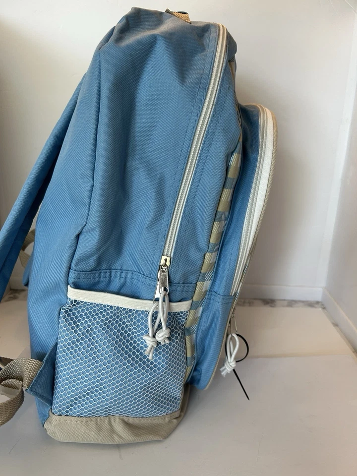 Mochila American Princess con suministros escolares azul/beige nueva con etiquetas Foto 2 de 4