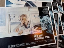 Goldie Hawn SIGNED lobby Card Set SUGARLAND EXPRESS 1974 JSA/COA Goldie Hawn SIGNED lobby Card Set SUGARLAND EXPRESS 1974 JSA/COA