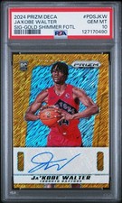 2024 Panini Prizm Deca FOTL Gold Shimmer /10 Ja'Kobe Walter #116 PSA 10 Rc Auto