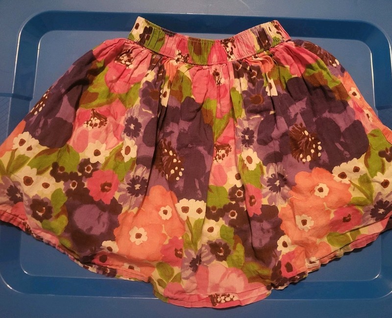 Gymboree girls pink & purple skirt size 4 flower garden guc kids clothing 2013