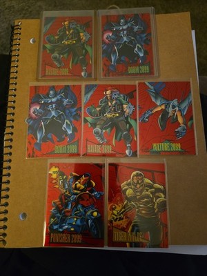 1993 MARVEL UNIVERSE RED FOIL 2099 INSERT LOT OF 7 CARDS NM CONDITION