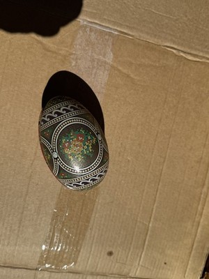 Vintage Vincenzo Ostern Imperial Mosaik Faberge Nadelspitze Ei Blechdose wie abgebildet