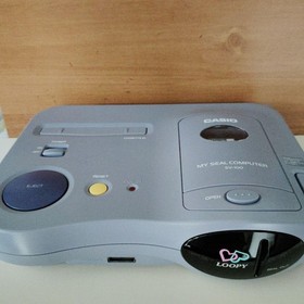 Casio Loopy My Seal Computer Console SV-100 SET B w/Box 2Games Seal Cartridge