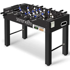 SereneLife 48'' Competition Sized Foosball Table- 2 Balls & 2 Cup Holders -Black