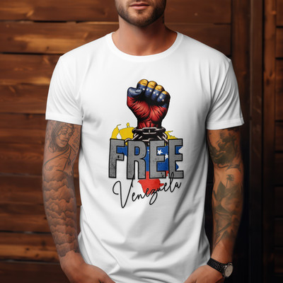 FREE VENEZUELA T-Shirt Maduro Trump USA Protest Politik Shirt Freiheitskämpfer