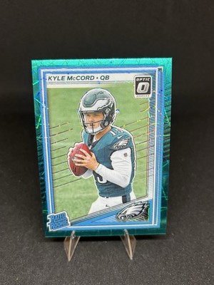 2025 Donruss Optic Kyle McCord Eagles QB TEAL VELOCITY Rated Rookie RC #283