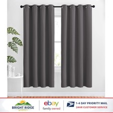 Solid Color Blackout Drapes 2 Panels 52x72 Inch for Privacy and Energy Savings