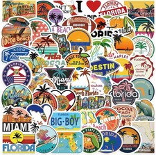 50pcs Florida Stickers for Water Bottle Love