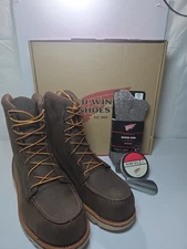 Red Wing 2442 Traction Tread Lite Brown Safety Toe Work Boot Size US 12 D MEN’S 