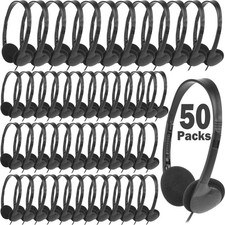 50 Pack Bulk Classroom Headphones for Kids School, Wholesale Wired Headphones...