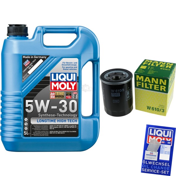 Inspektionspaket 5L Liqui Moly Longtime 5W-30 FüR Mitsubishi Mirage/Space Star-image