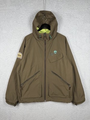 Burton Ronin Snowboard Ski Softshell Jacket Full Zip Men s L-XL Vents Y2K Brown