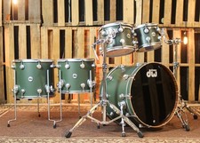 DW Collector's Maple Mahogany Army Green Drum Set - 22,10,12,14,16 - SO 1439018