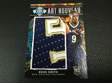 2014-15 Court Kings Art Nouveau Russ Smith jumbo Letter Patch RC 3/10 Pelicans