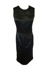 Dolce And Gabbana Little Black Dress Satin Mid Length Dress Size 44 US Size 8 