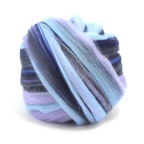 100g Dyed Merino Wool Blend Blue Typhoon Dreads Needle Spinning Felting Roving