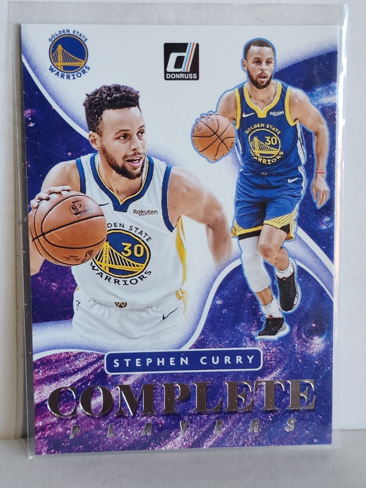 Stephen Curry 2021 2022 Donruss Complete Players Basketball Series Mint  Insert Card #7 Picturing Him in His White and Blue Golden State Warriors