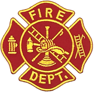 FIRE DEPT. LOGO RESCUE HOOK & LADDER IRON ON APPLIQUE PATCH EE-225