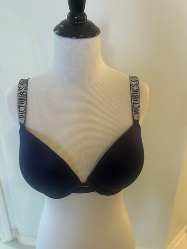 Victoria's Secret Fashion Show Very Sexy crystals Straps embellished bra 32DD - Picture 2 of 14