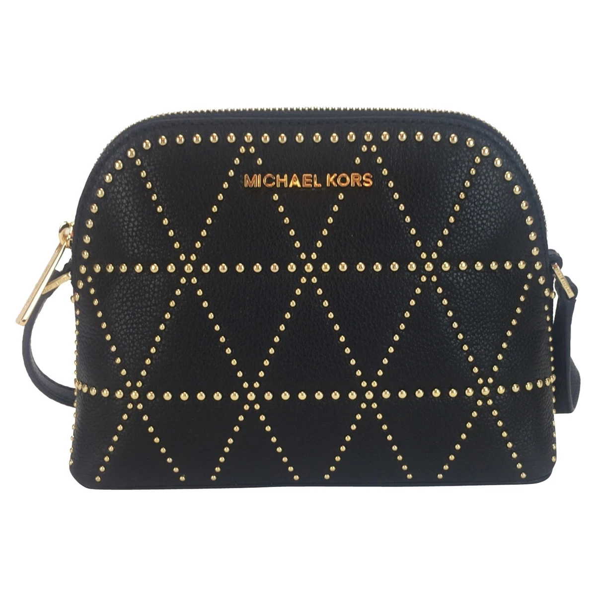 Michael Kors Bag Adele Md Dome Crossbody Black New eBay