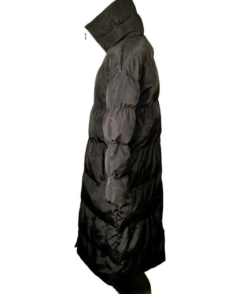 NWT WILD FABLE WOMENS PARKA COAT XXL LONG BLACK QUELTED PLUS SIZE FORMAL LIGHT - Image 2 of 4