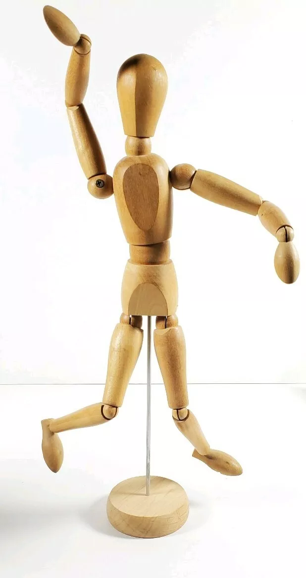 Wooden Mannequin 13 Poseable Artist Drawing Wood Body Art Figure Decor