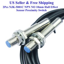 2Pcs NJK-5001C NPN NO 10mm Hall Effect Sensor Proximity Switch DC 6~36V US