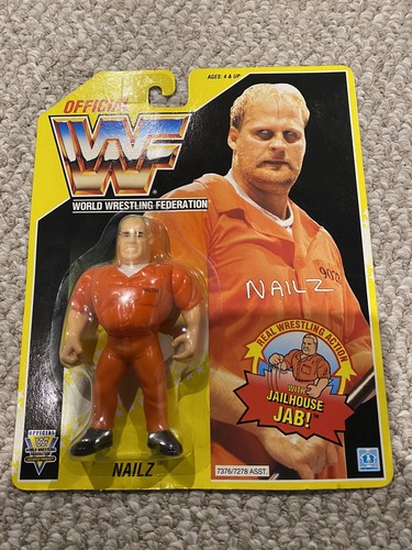 WWE WWF Hasbro Series 7 Nailz MOC Yellow Card Ship...