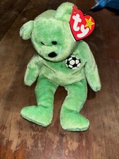 Ty Beanie Baby Kicks the Soccer Bear Push Toy
