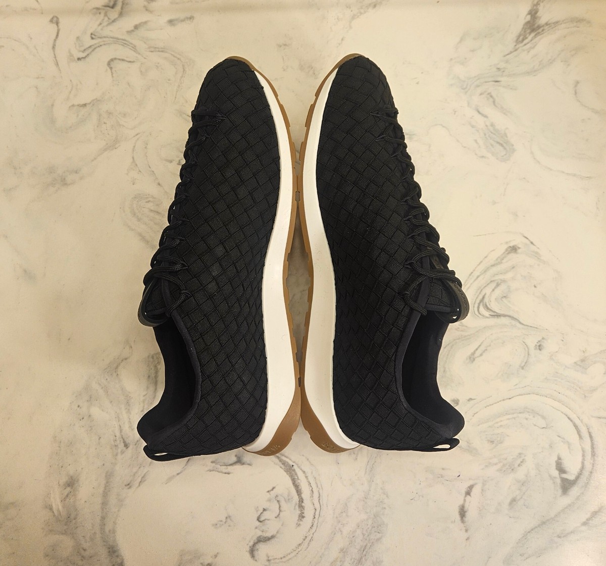 New! Bottega Veneta 'Intrecciato' Sneakers Black Mens 8.5 US