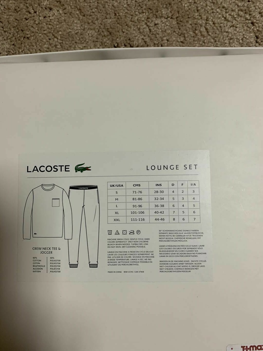 lacoste lounge set