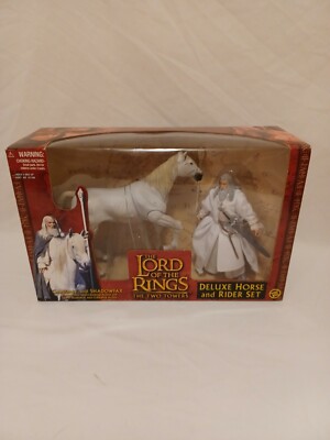 2002 Toy Biz Lord Of The Rings Two Towers Deluxe Gandalf & Shadowfax