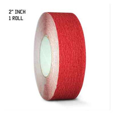 Non Skid Tape - 2" X 60 FT Adhesive - 60 Grit - Red Anti Slip Traction Safety