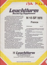 POUR ALBUM  LEUCHTTURM  LOT 6  PAGES  FRANCE  NEUF 1976 TBE REF.8