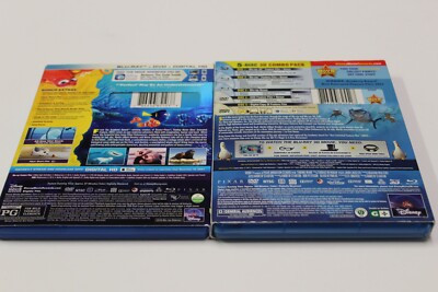 Finding Nemo & Finding Dory Combo (Bluray, DVD, Slipcovers, Cases