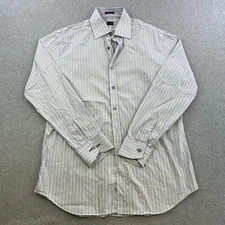 Paul Smith Shirt Mens 15.5/39 Blue Striped Long Sleeve Collared Button Up Italy